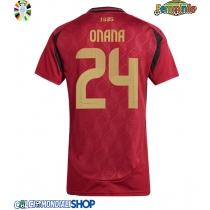 Maglie da calcio Belgio Amadou Onana #24 Prima Maglia Femminile Europei 2024 Manica Corta